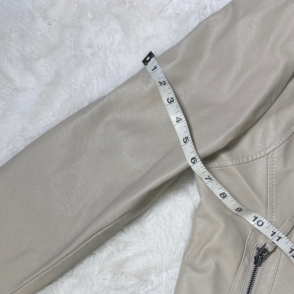 Max Studio Light Tan Leather Jacket - Picture 8 of 8